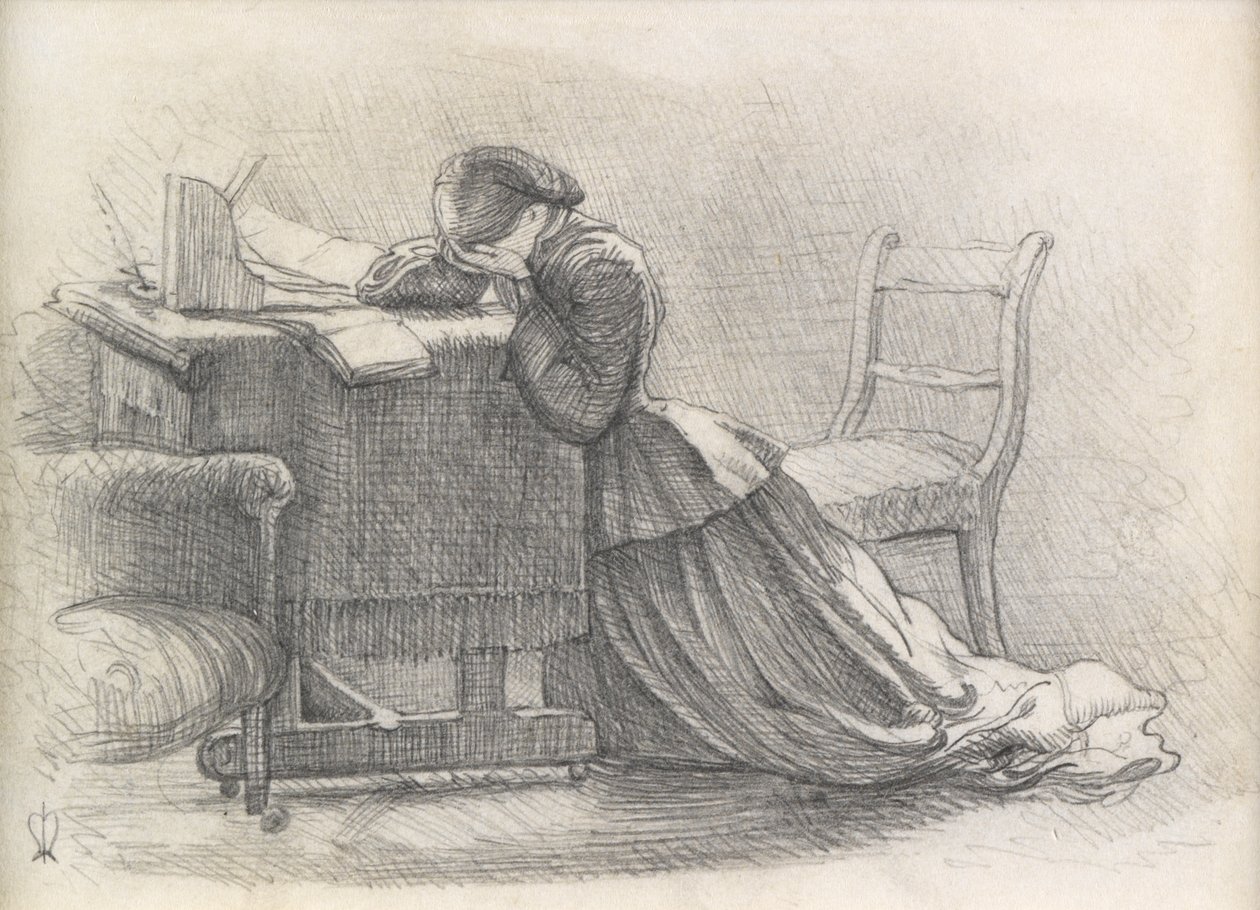 Uma Esposa - Ilustração de um Poema de John Everett Millais