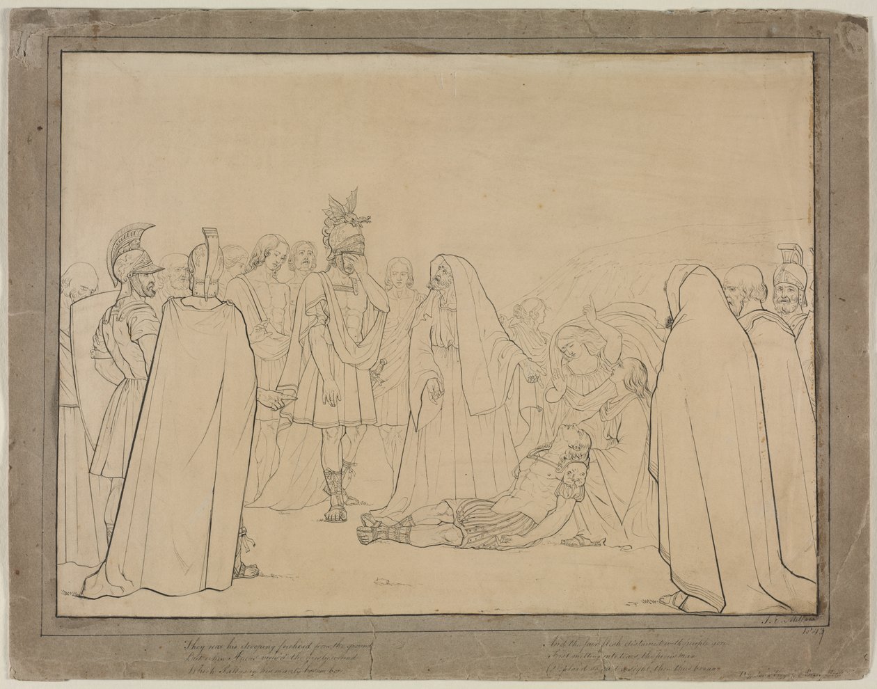 Enéias Mostrou o Corpo de Pallas de Virgils Aeneid, 1843. de John Everett Millais