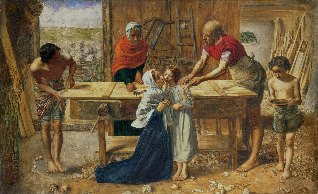 Cristo na casa de seus pais, 1863 de John Everett Millais