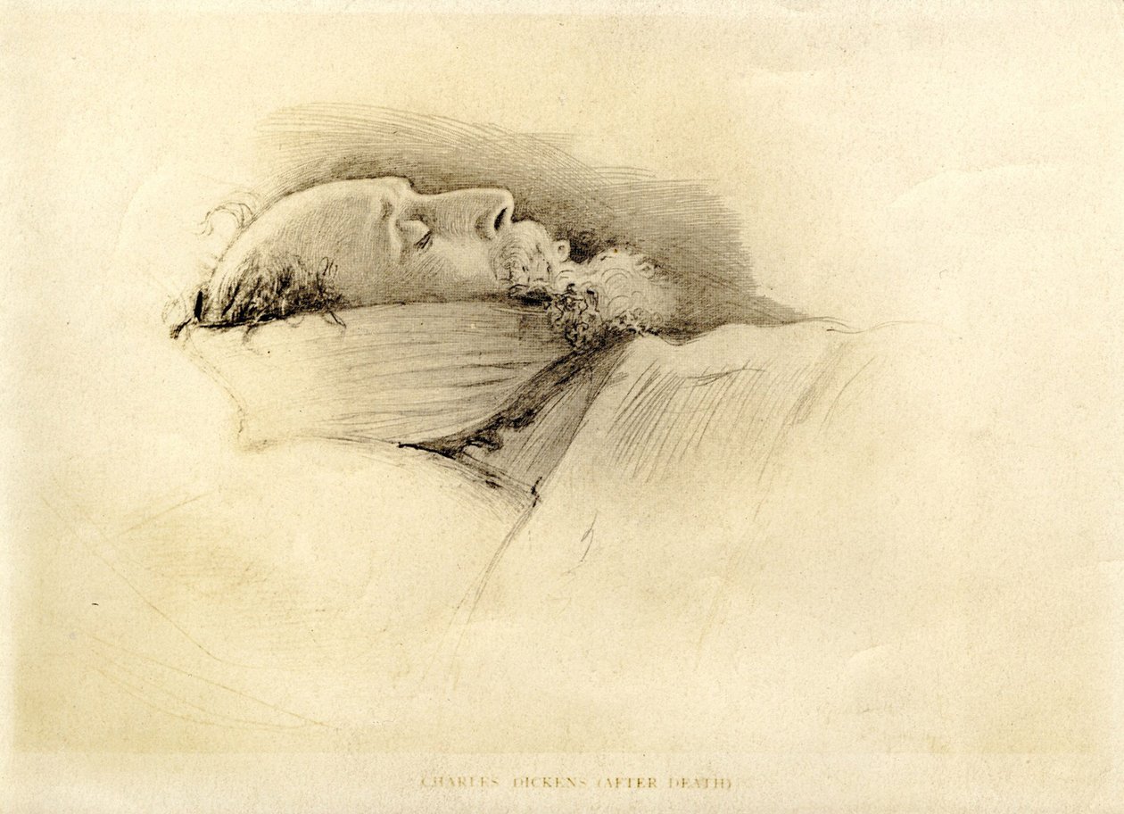 Dickens, o dia após sua morte, 1870 de John Everett Millais