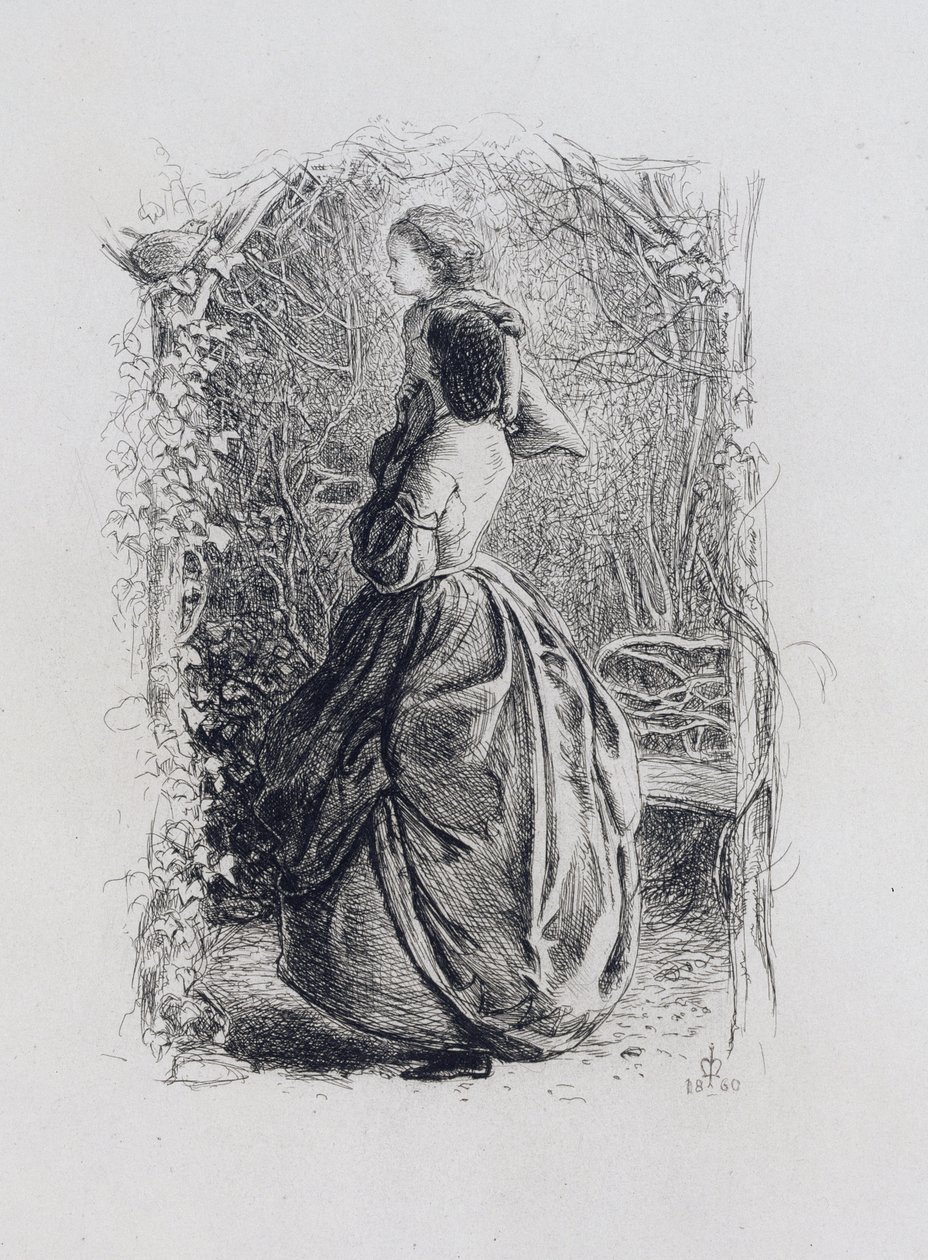 Feliz Primavera (gravura em papel) de John Everett Millais
