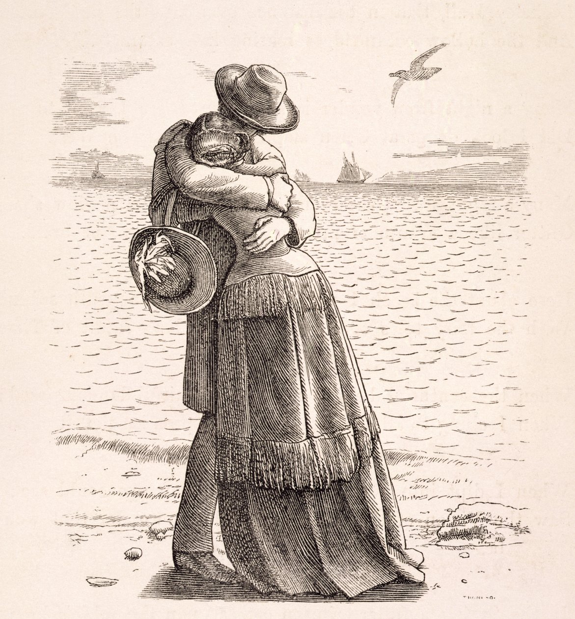 Ilustração para &39;Locksley Hall&39; de Poemas de Tennyson, gravada por John Thompson, pub. por Edward Moxon, 1857 de John Everett Millais