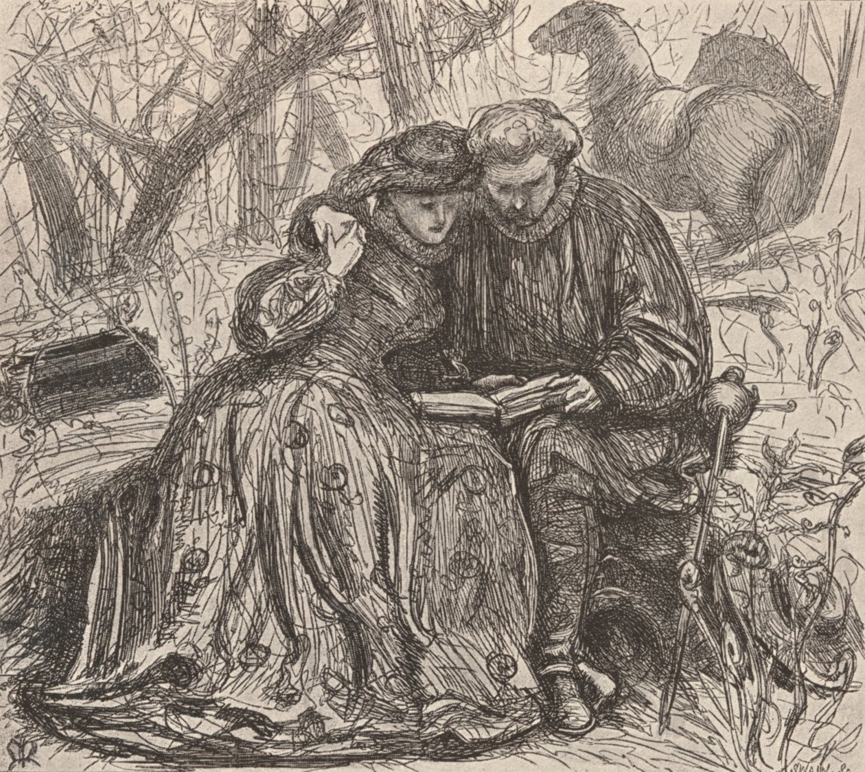 Ilustração da Irmã Annes Probation, c1850-1890, 1923 de John Everett Millais