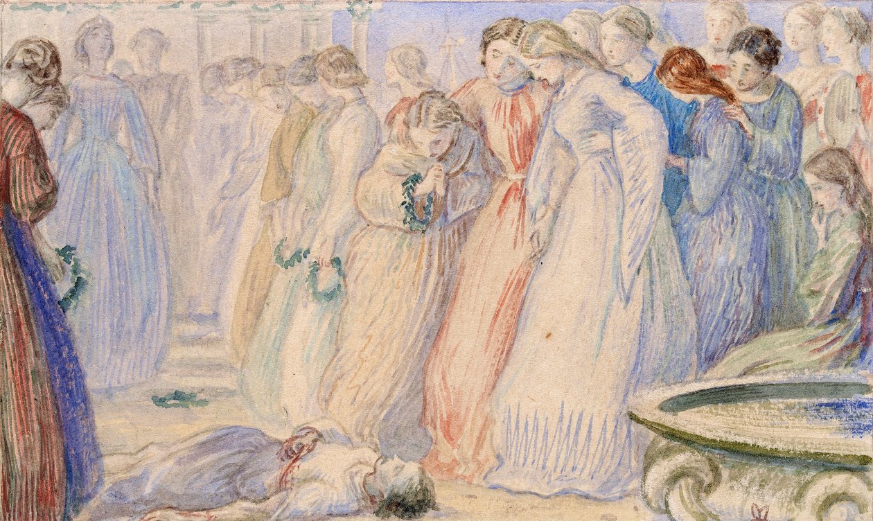 Iphis e Anaxarete, finais do século XIX de John Everett Millais