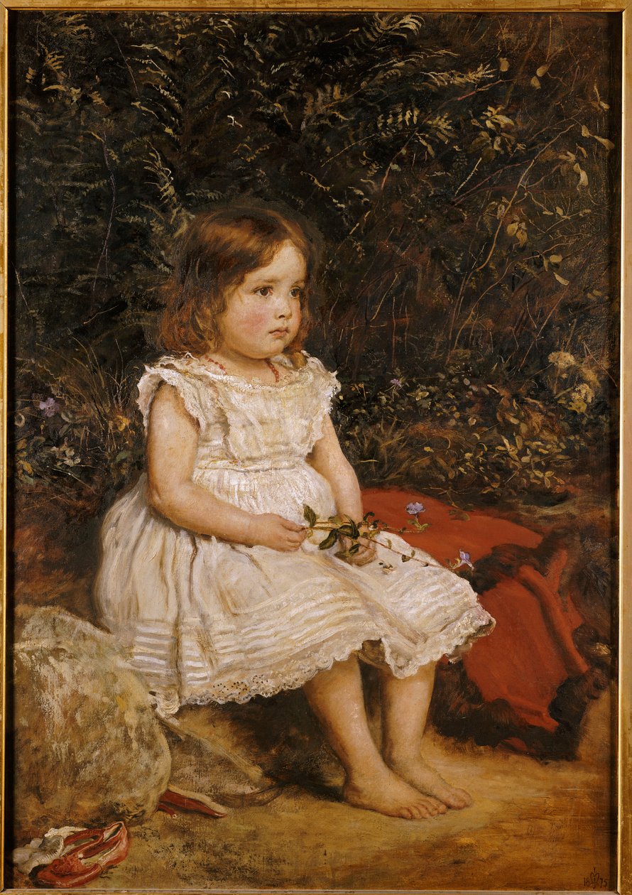 Retrato de Eveline Lees quando criança, 1875 de John Everett Millais
