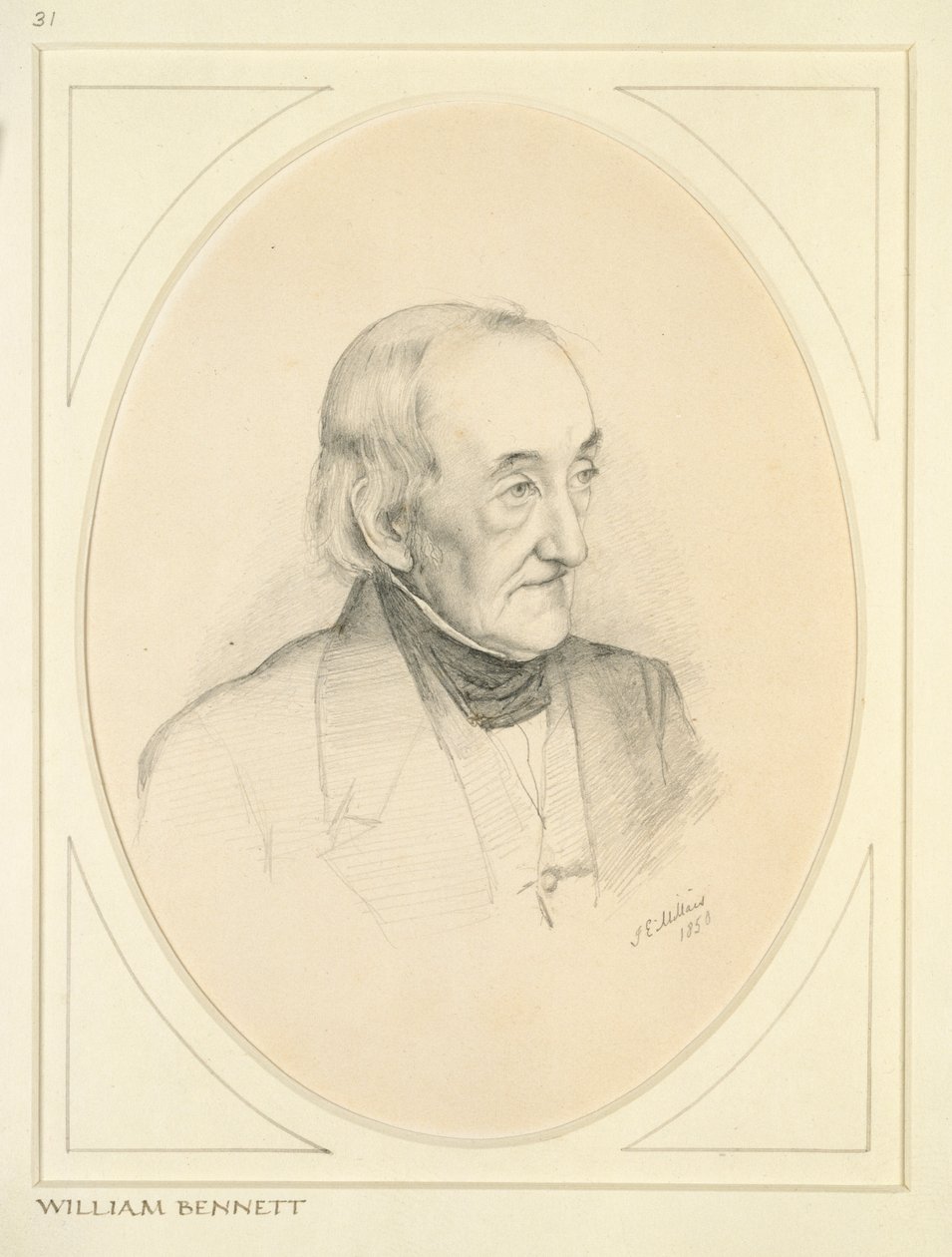 Retrato de William Bennett, 1850 de John Everett Millais