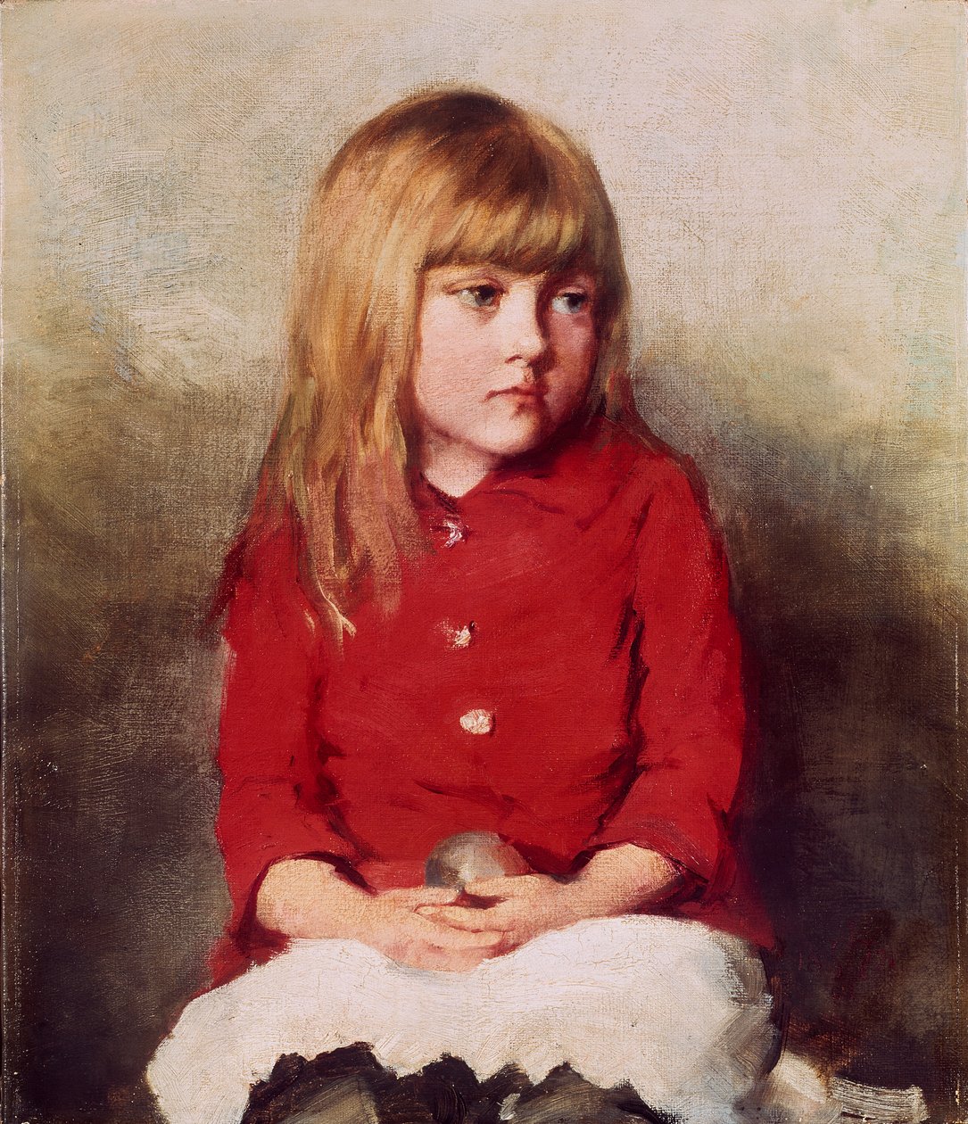 Retrato de uma jovem rapariga, final do século XIX de John Everett Millais