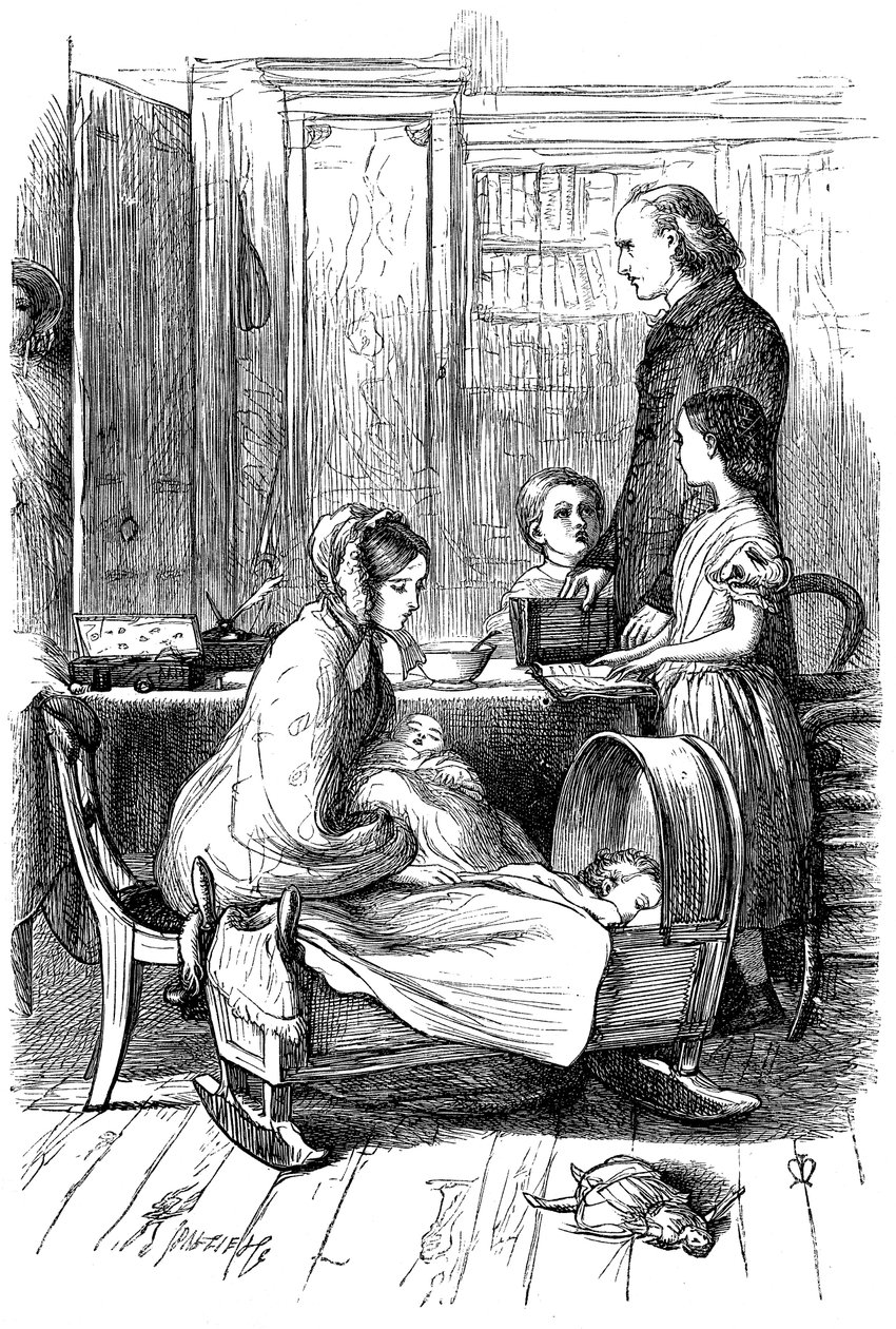 Cena de Framley Parsonage por Anthony Trollope, 1860. de John Everett Millais