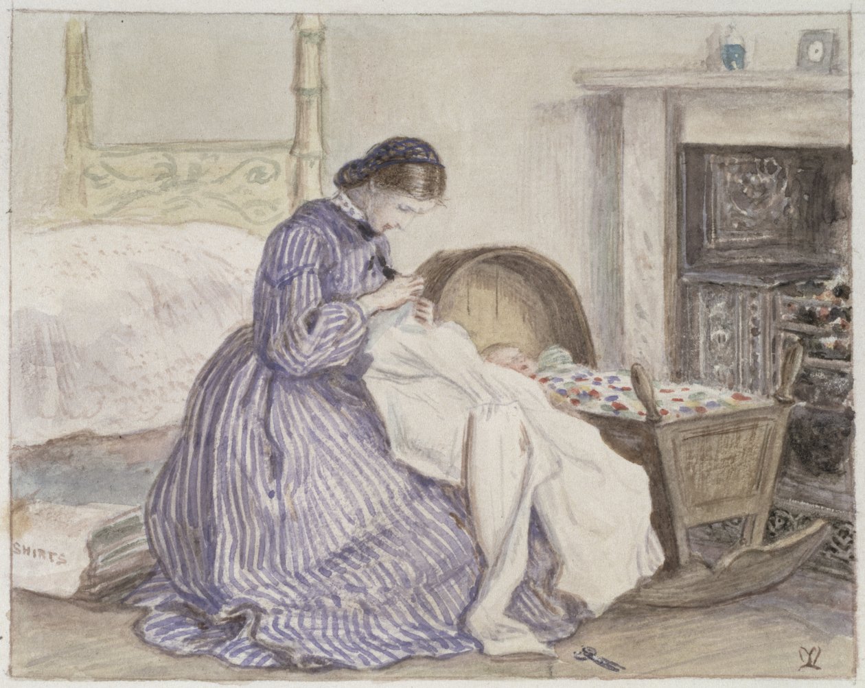 O Iceberg de Stewart Harrison - a costureira, 1860 de John Everett Millais