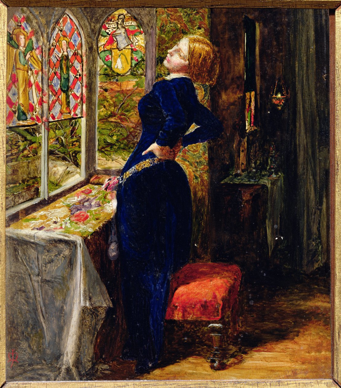 Estudo para Mariana na Granja Moated (veja MAK 618) de John Everett Millais