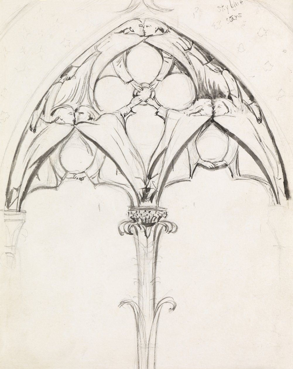 Estudo para um design de janela de John Everett Millais