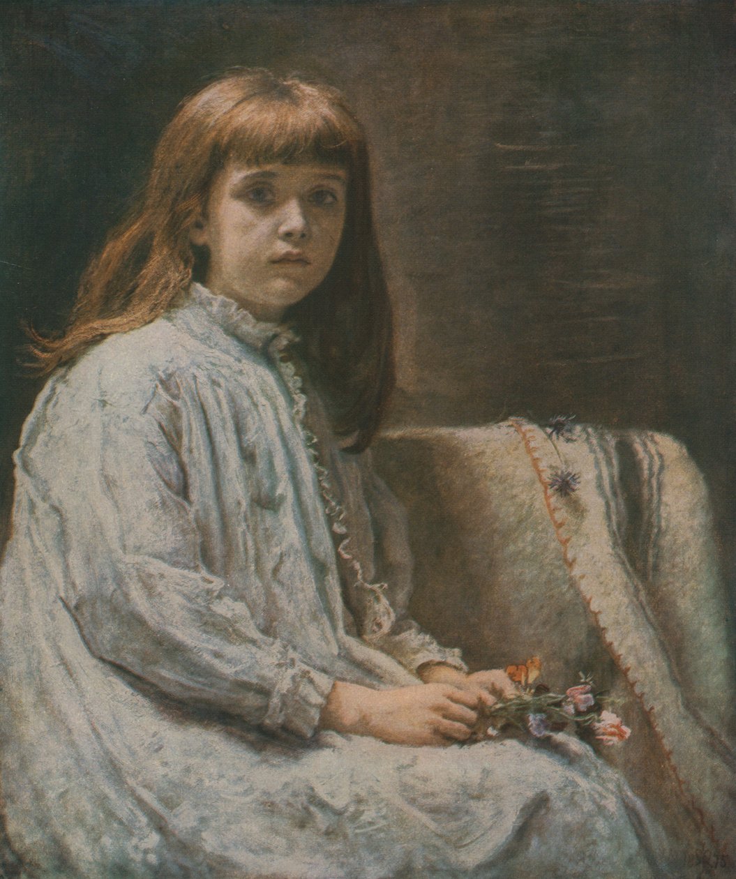 O convalescente, 1875, c1930. de John Everett Millais
