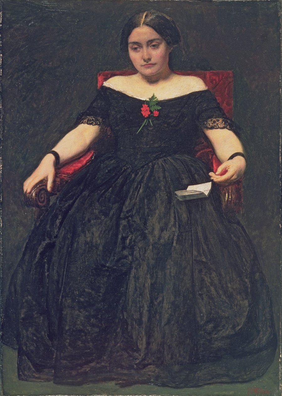 Pensamentos errantes, c.1855 (óleo sobre tela) de John Everett Millais