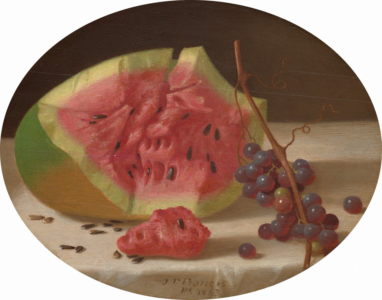 Melancia e uvas de John F. Francis