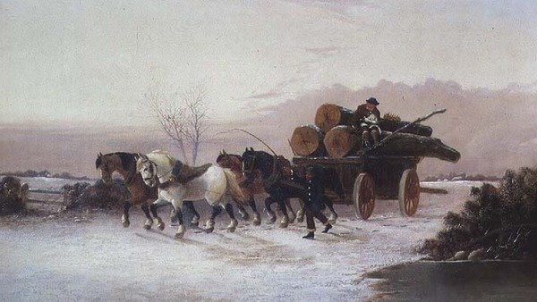 O Vagão da Madeira na Neve de John F. Morris