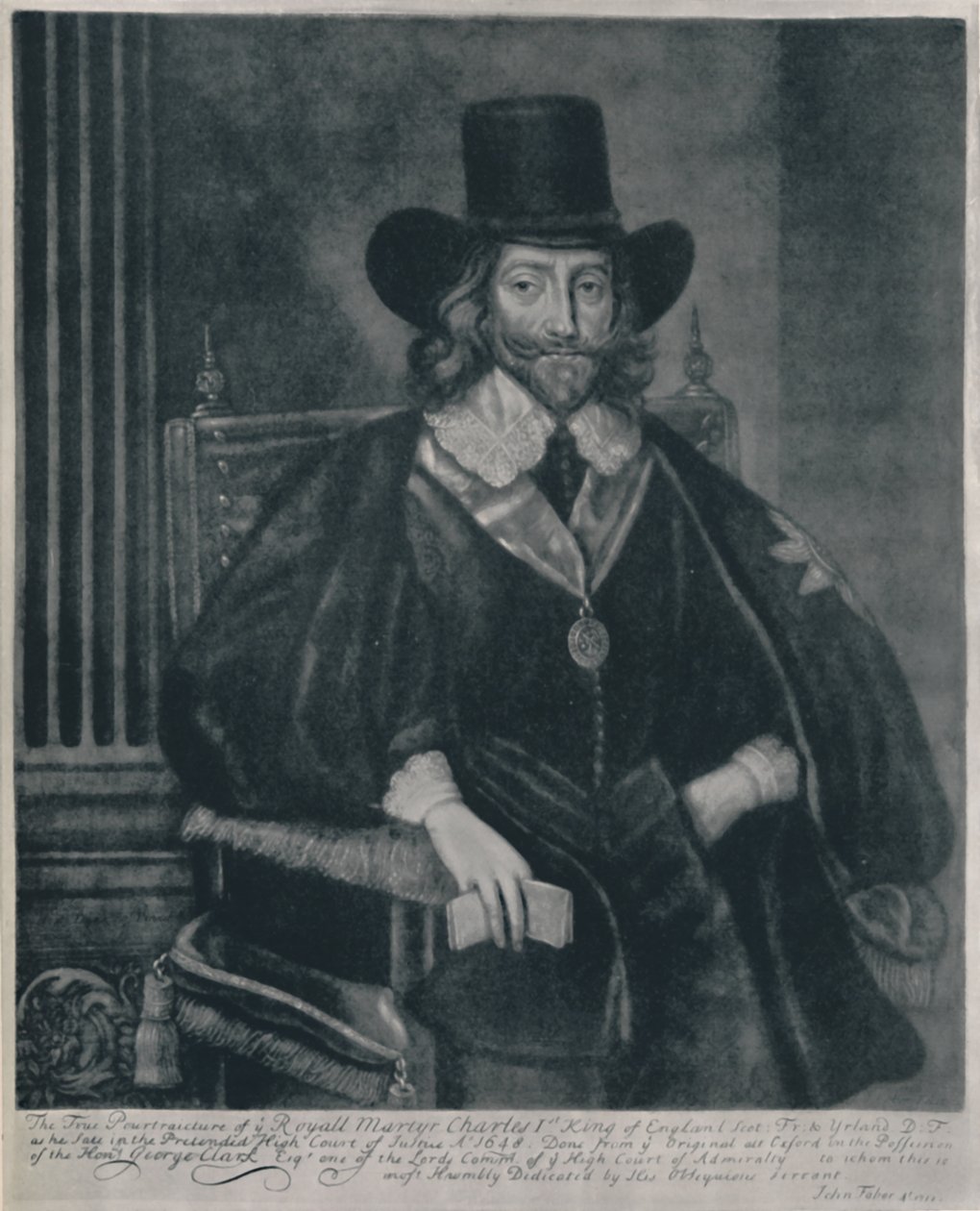 Retrato de Carlos I, c1620-1649, 1928 de John Faber the Elder
