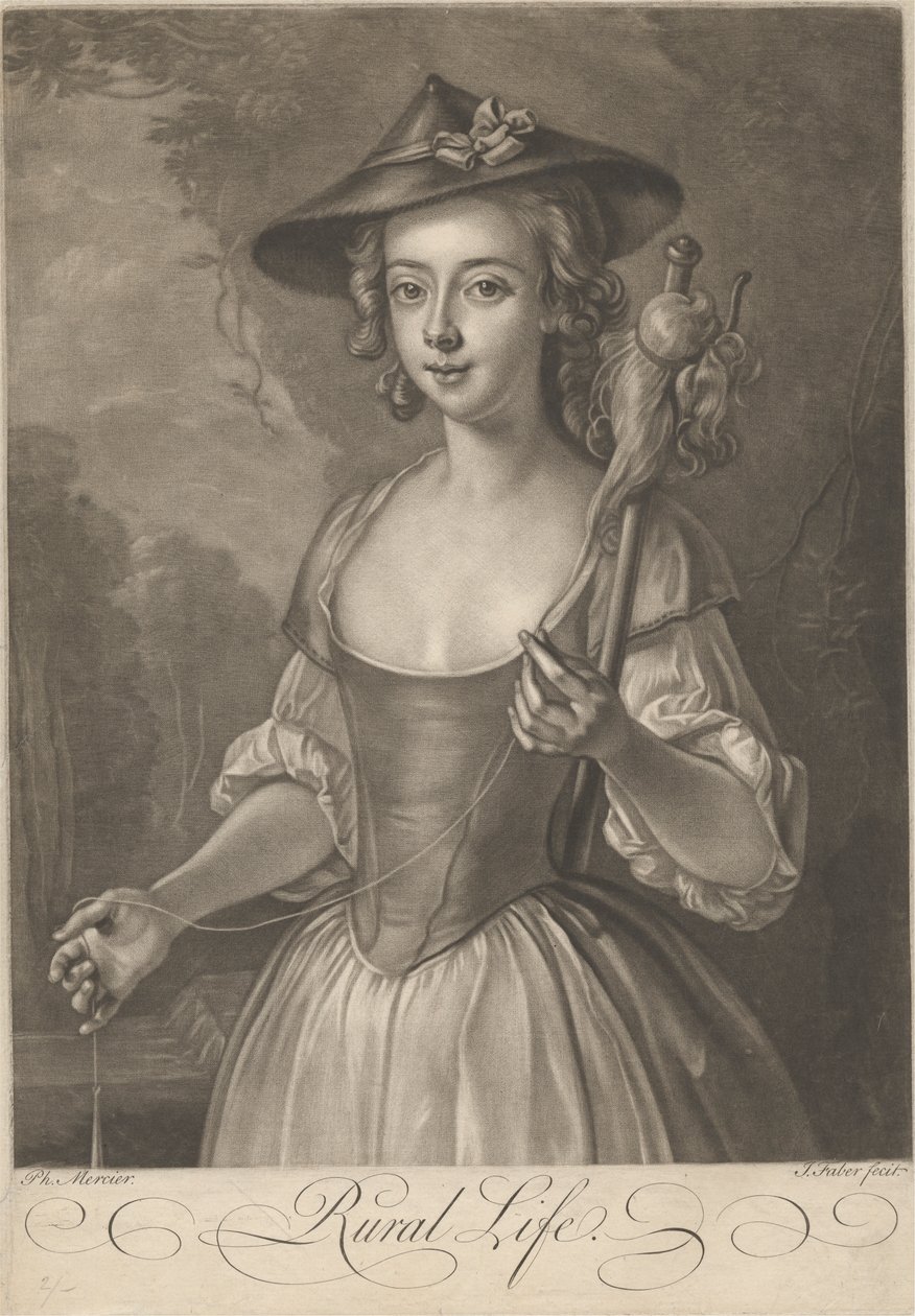 Um fio de fiação para raparigas de John Faber the younger