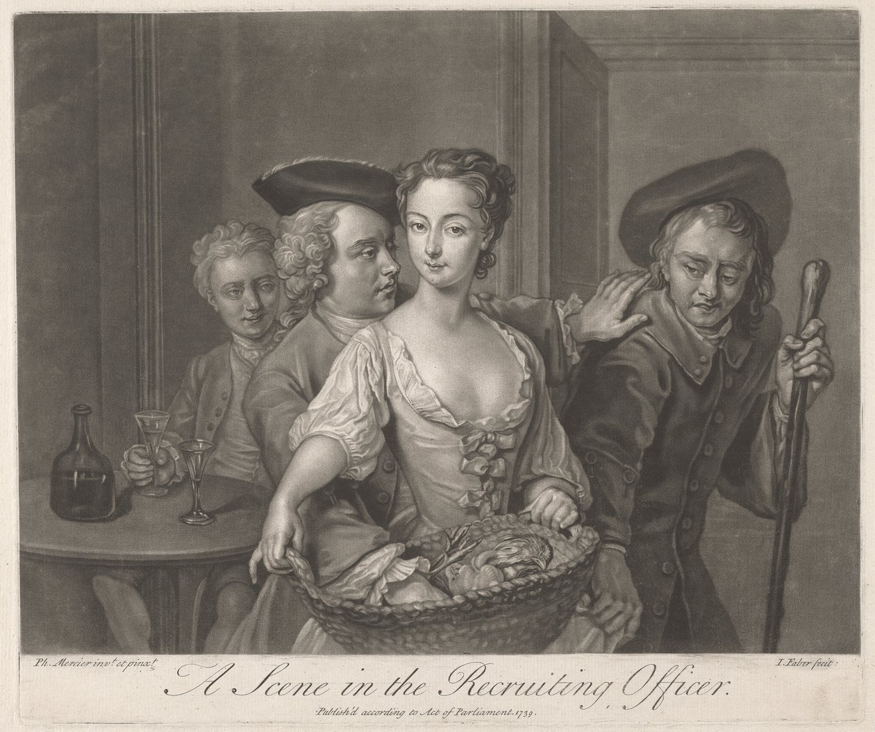 Uma Cena no Oficial de Recrutamento de John Faber the younger