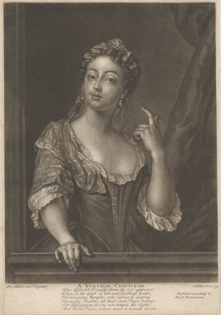 Uma cortesã veneziana de John Faber the younger
