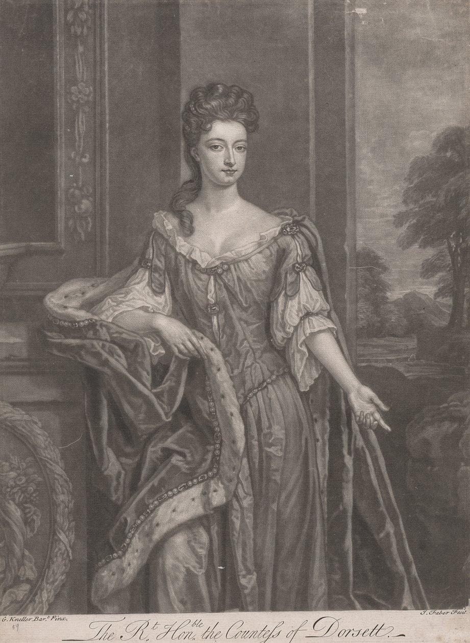 As belezas de Hampton Court: A Meritíssima Senhora Maria, Condessa de Dorset de John Faber the younger