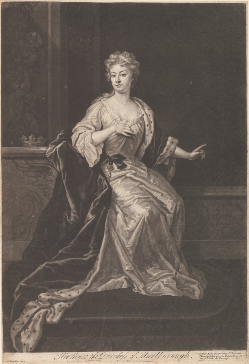 Sua Graça a duquesa de Marlborough de John Faber the younger