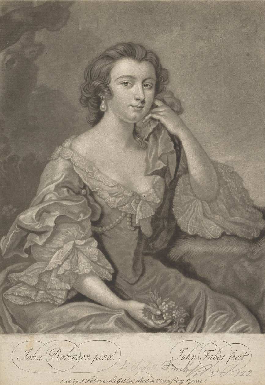 Lady Charlotte Finch (née Fermor) de John Faber the younger