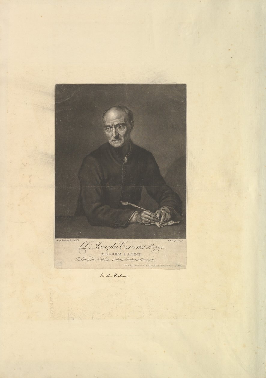 Retrato de Joseph Carreras, 1735. de John Faber the younger