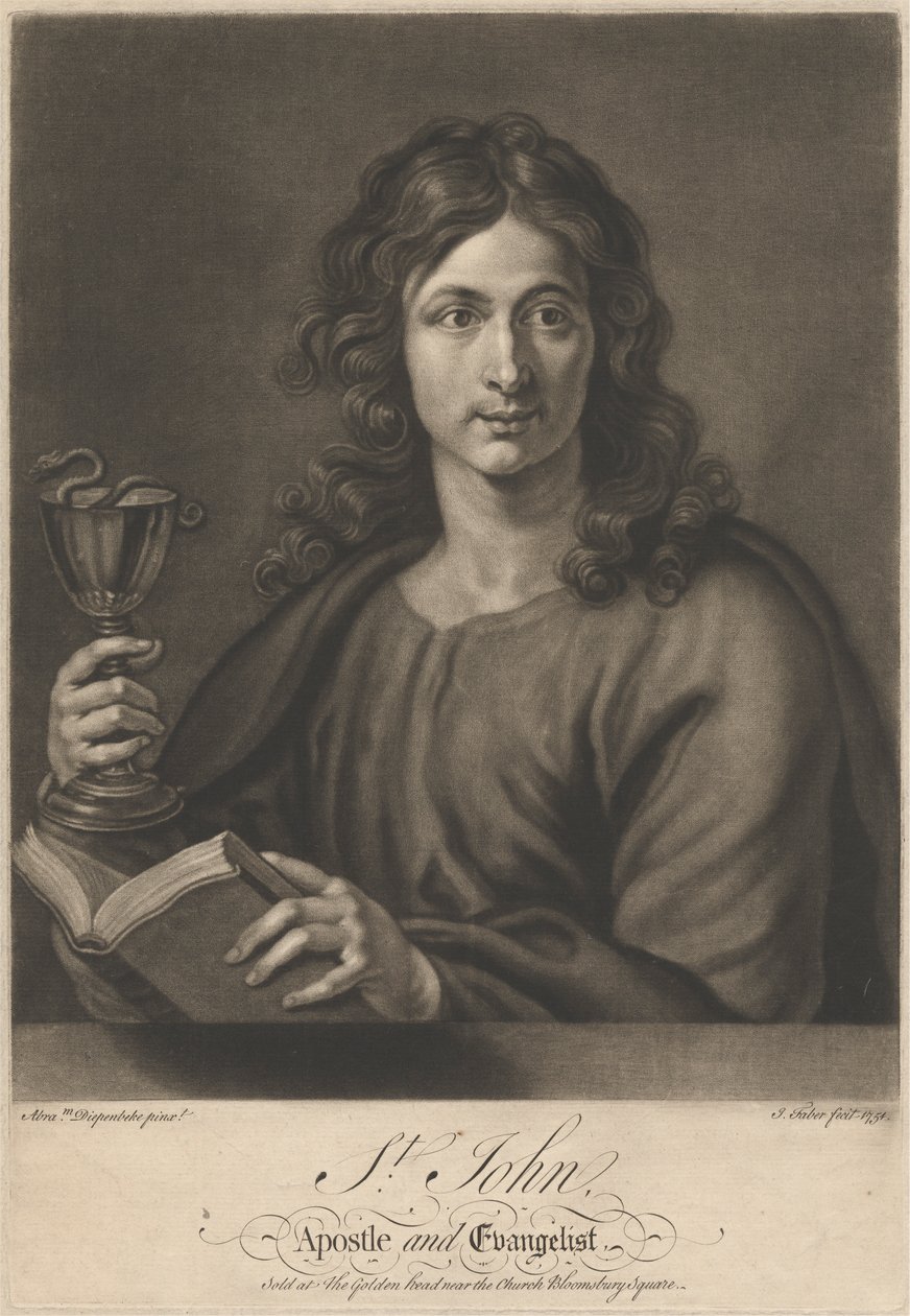 S. João, Apóstolo e Evangelista de John Faber the younger
