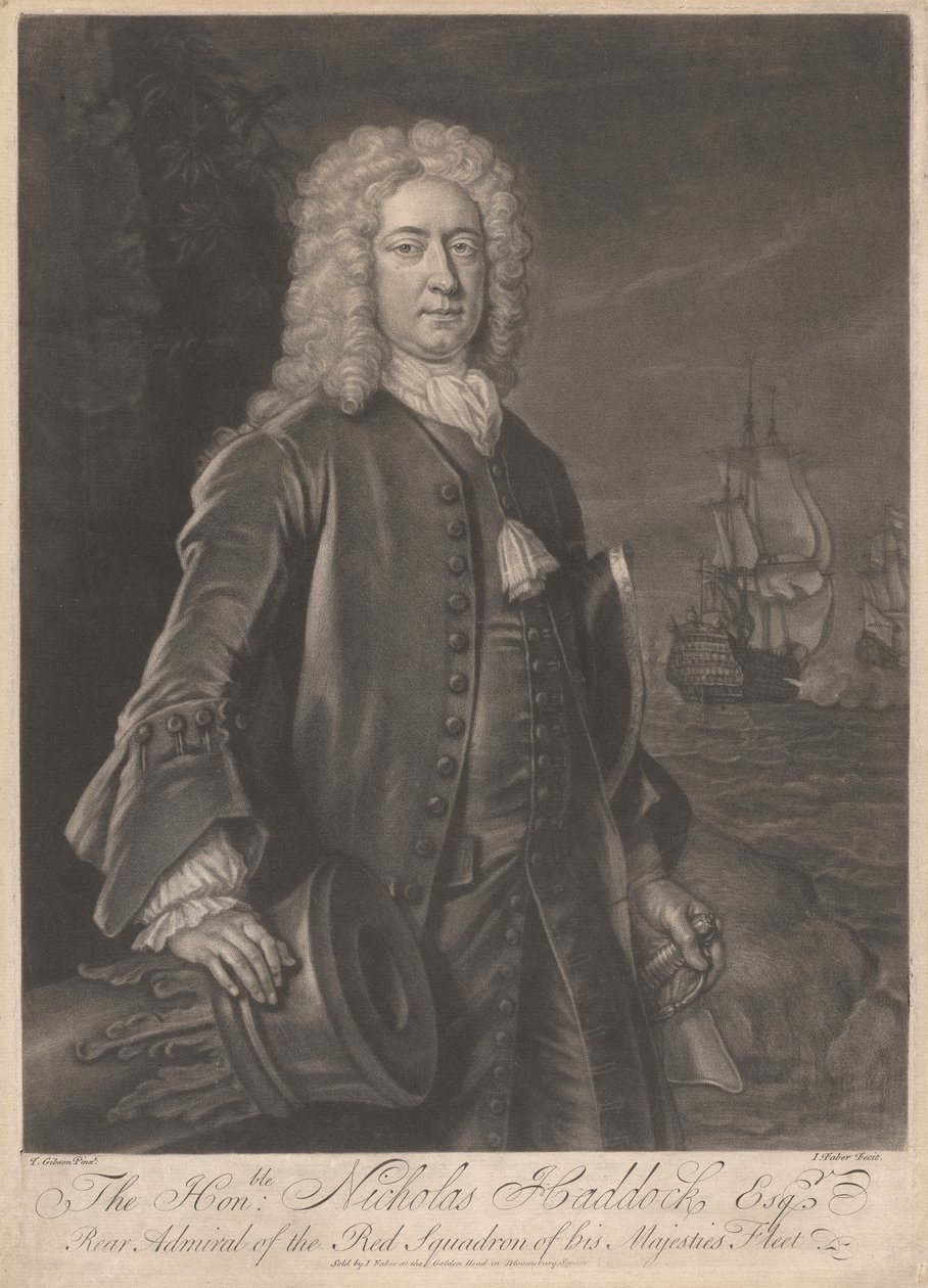 O Honorável Nicholas Haddock, Esq. de John Faber the younger