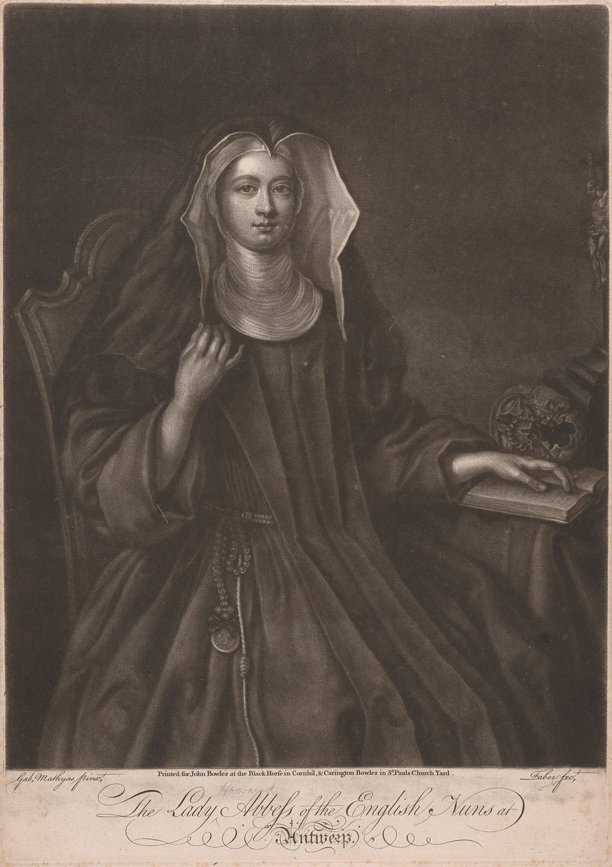 A Abadessa Lady Howard das Freiras Inglesas em Antuérpia de John Faber the younger