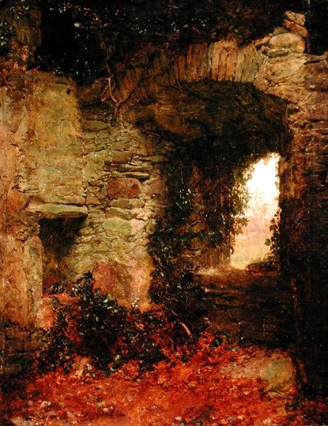 Galloway Keep, c.1870 (óleo sobre painel) de John Faed