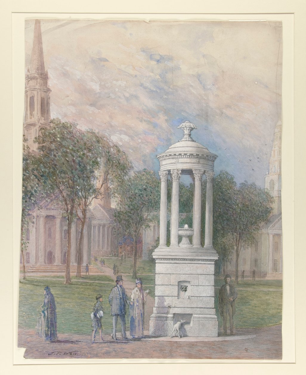 Fonte de Bennett em New Haven Green de John Ferguson Weir