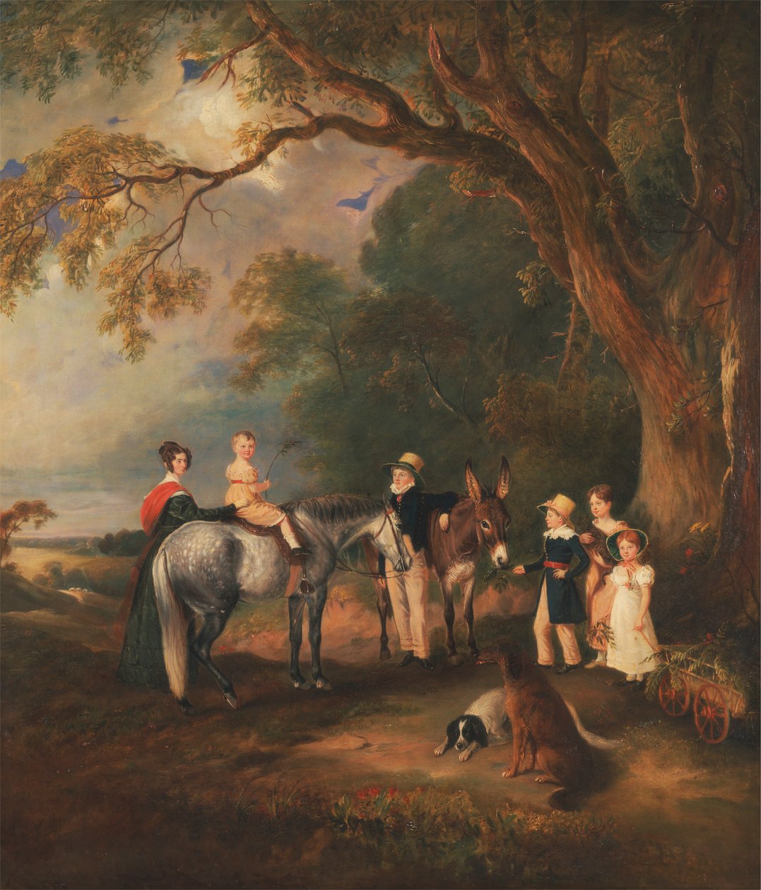 Miss Catherine Herrick com as suas sobrinhas e sobrinhos, os Cinco filhos mais velhos do Rev. e a Sra. Henry Palmer de John Ferneley