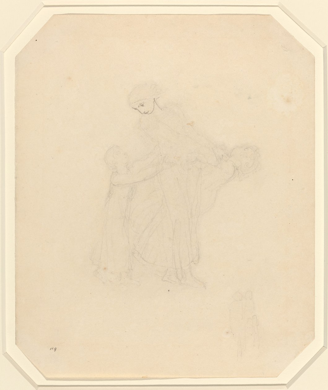 Adulto e duas crianças de John Flaxman