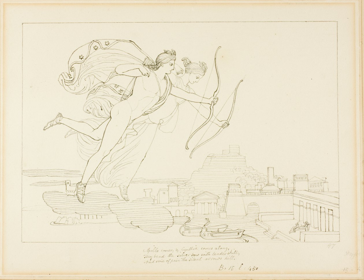 Apolo e Diana de John Flaxman