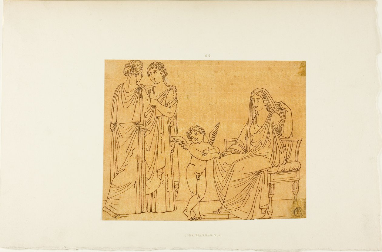 O Cupido e as Três Mulheres de John Flaxman