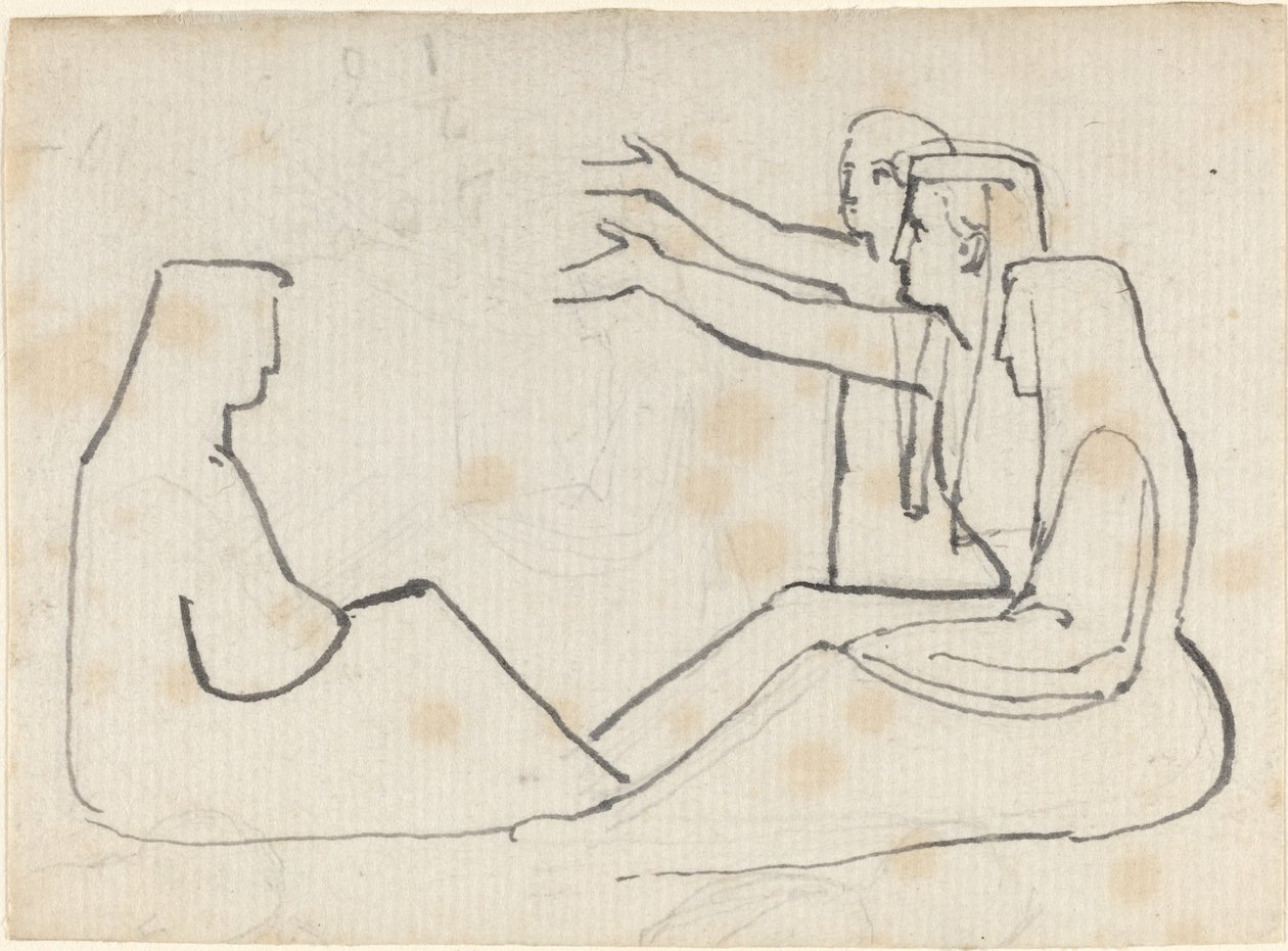 Quatro Figuras Sentadas de John Flaxman