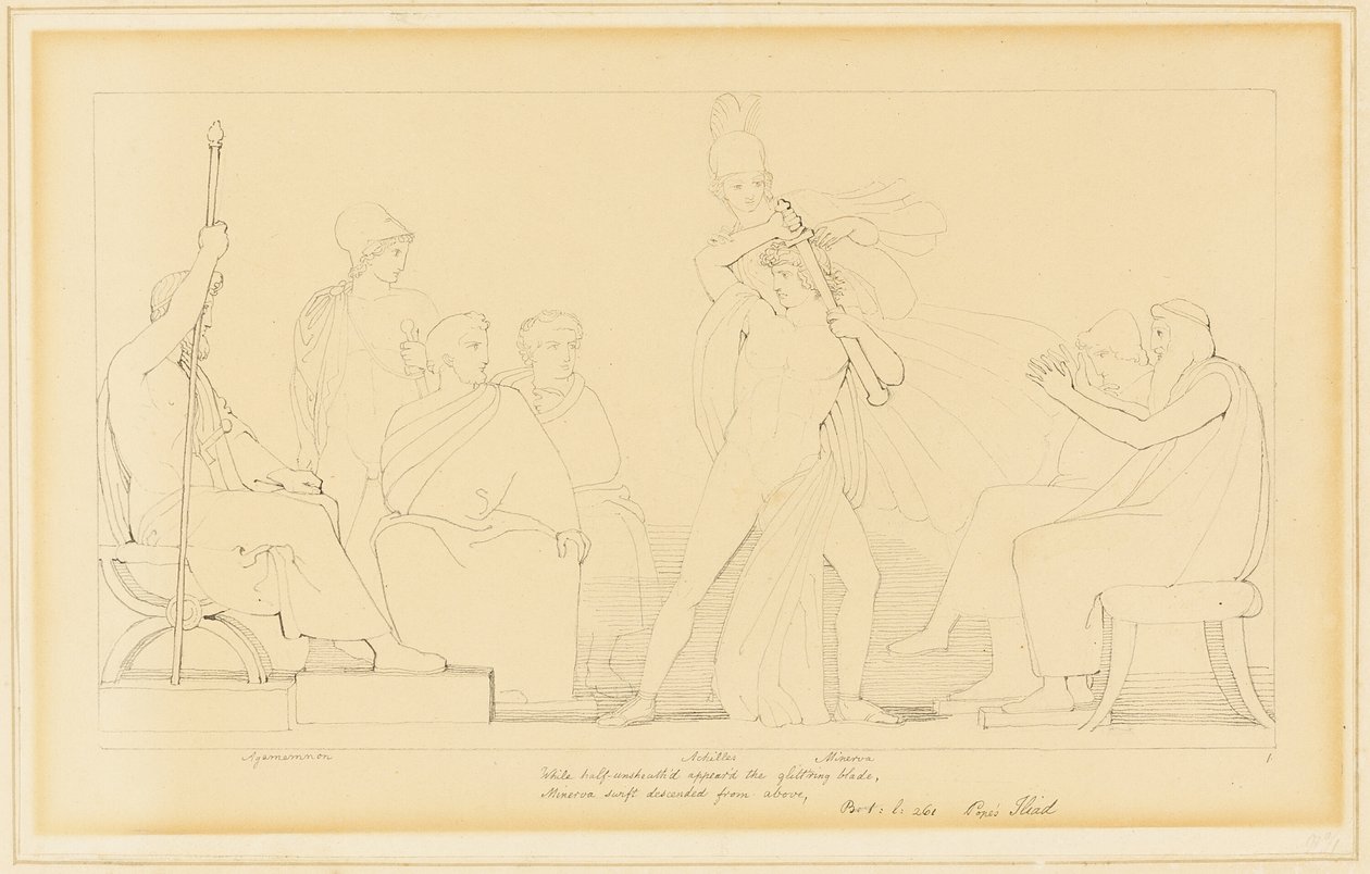 Minerva e Aquiles de John Flaxman