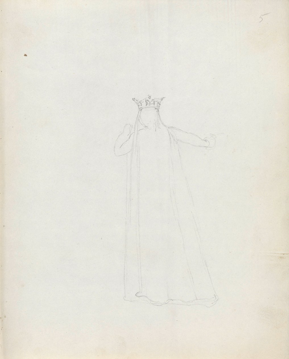 Sra. Siddons como Constance, 1783 (caneta, tinta e papel) de John Flaxman