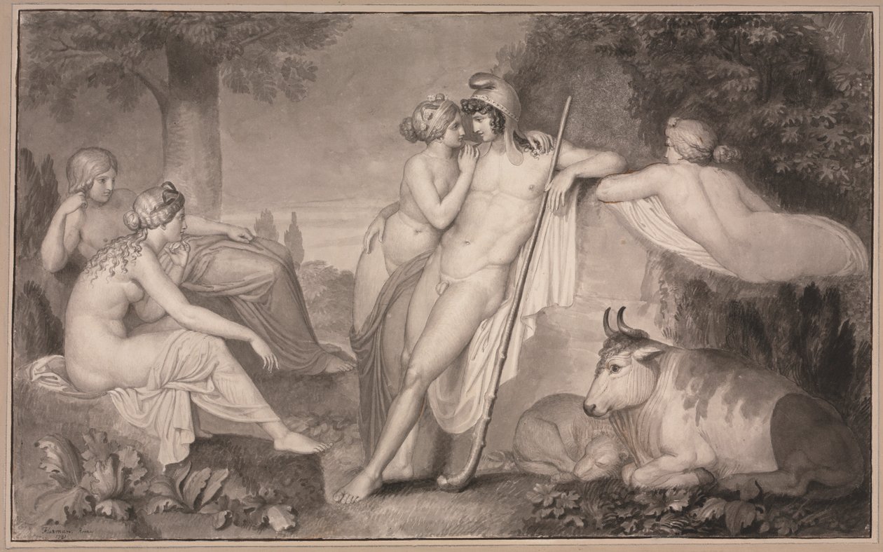 Paris e Enone de John Flaxman