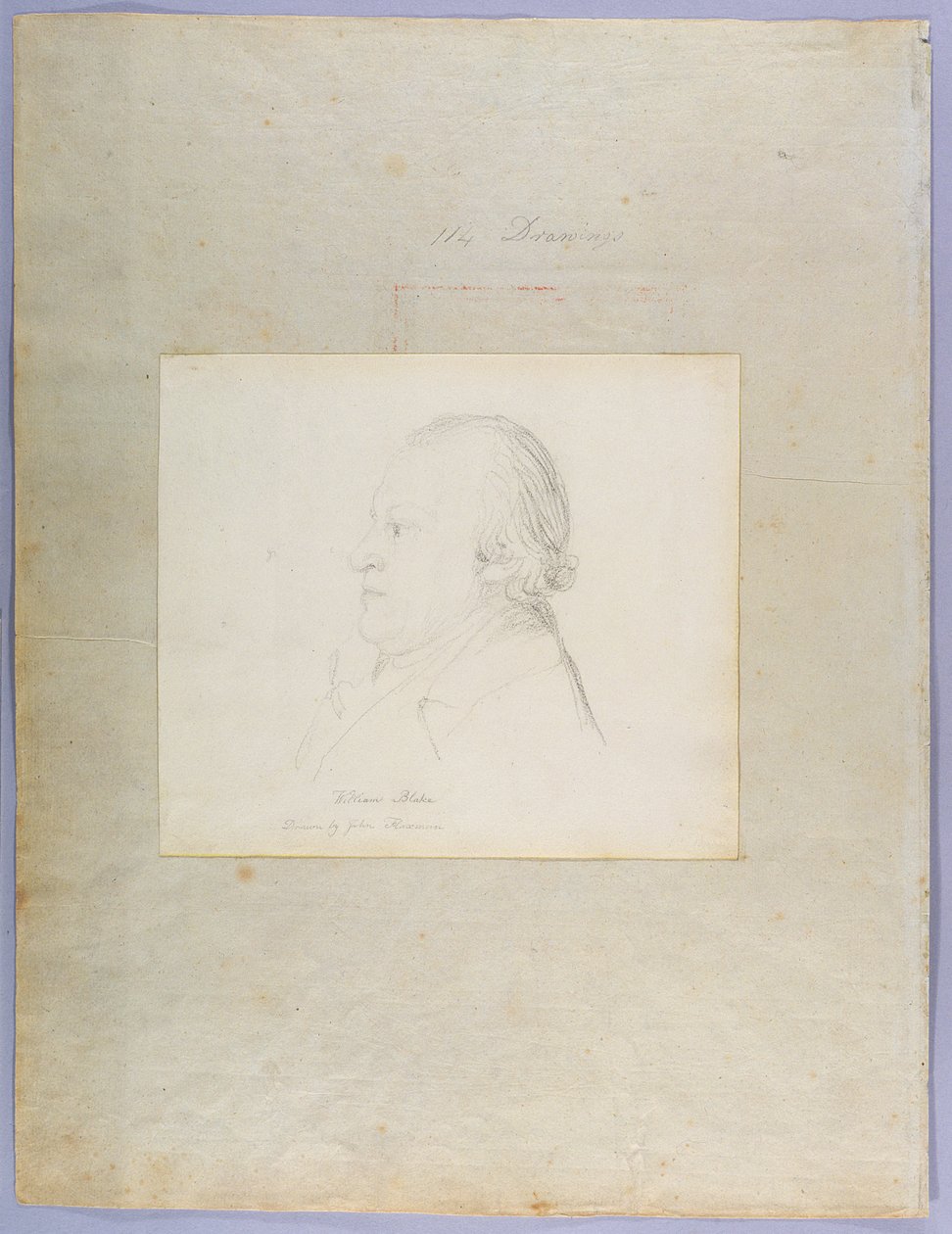 Retrato de William Blake, c.1804 (grafite) de John Flaxman