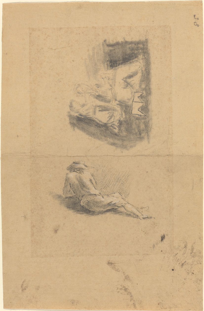 Homem Reclinado; Duas mulheres de John Flaxman