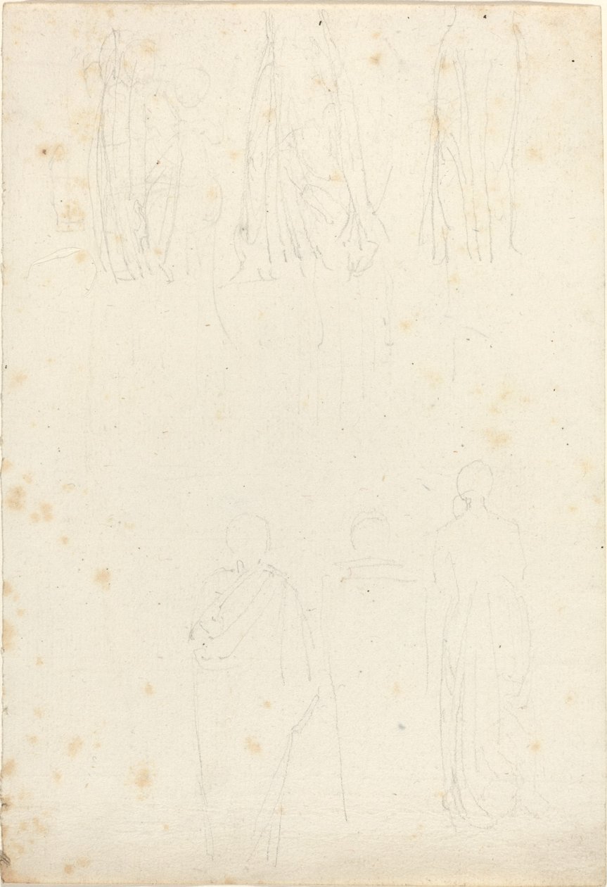 Folha de Estudos de Figuras Encobertas de John Flaxman