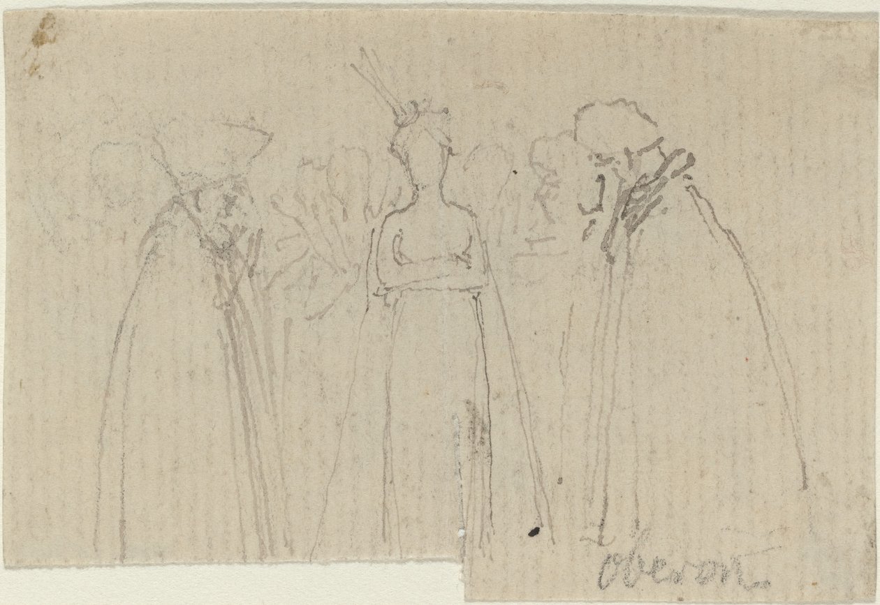 Folha de Estudos [reto e verso] de John Flaxman