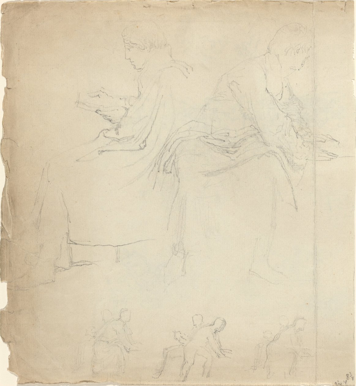 Folha de Estudos [reto e verso] de John Flaxman