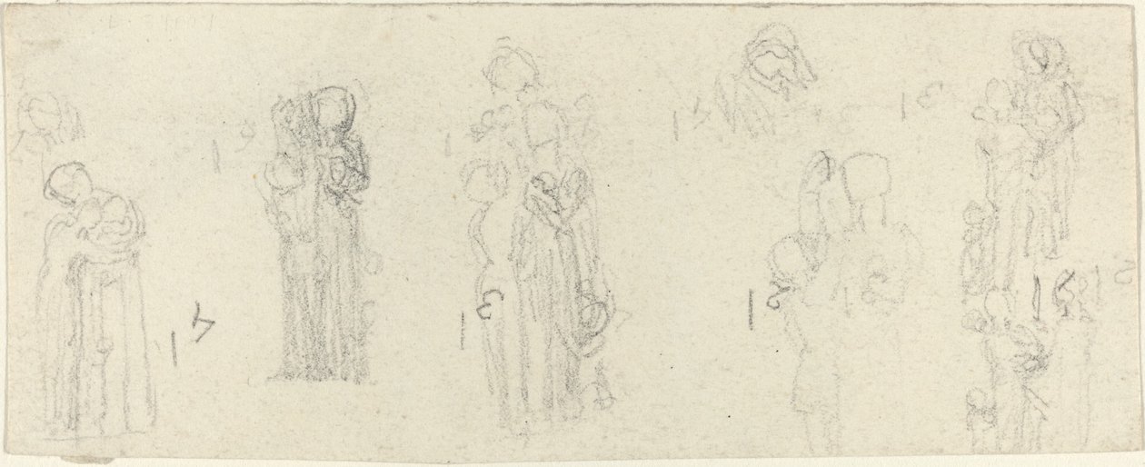 Folha de Estudos [reto e verso] de John Flaxman