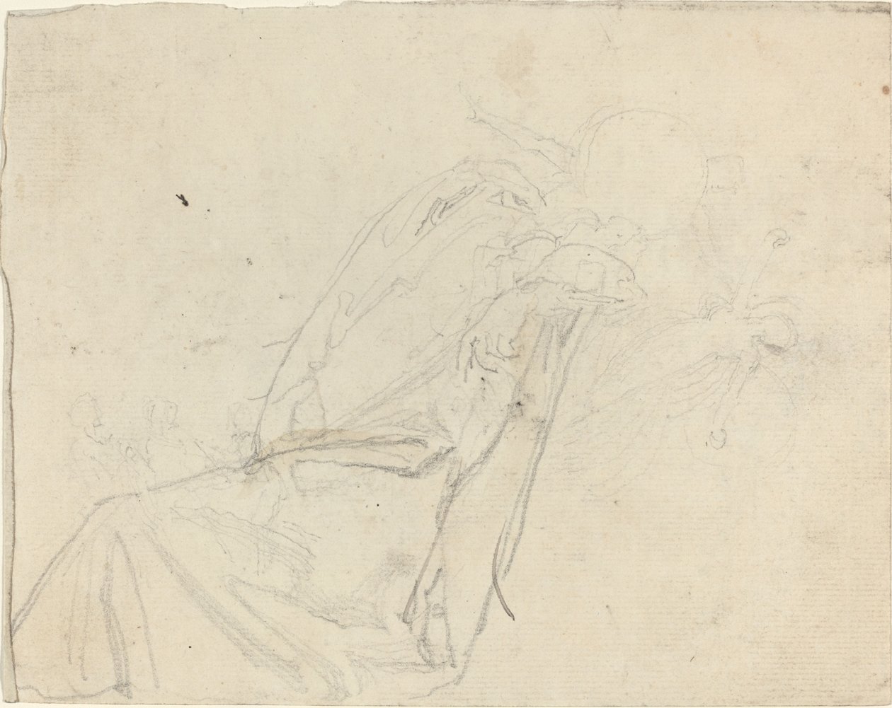 Folha de Estudos [reto e verso] de John Flaxman