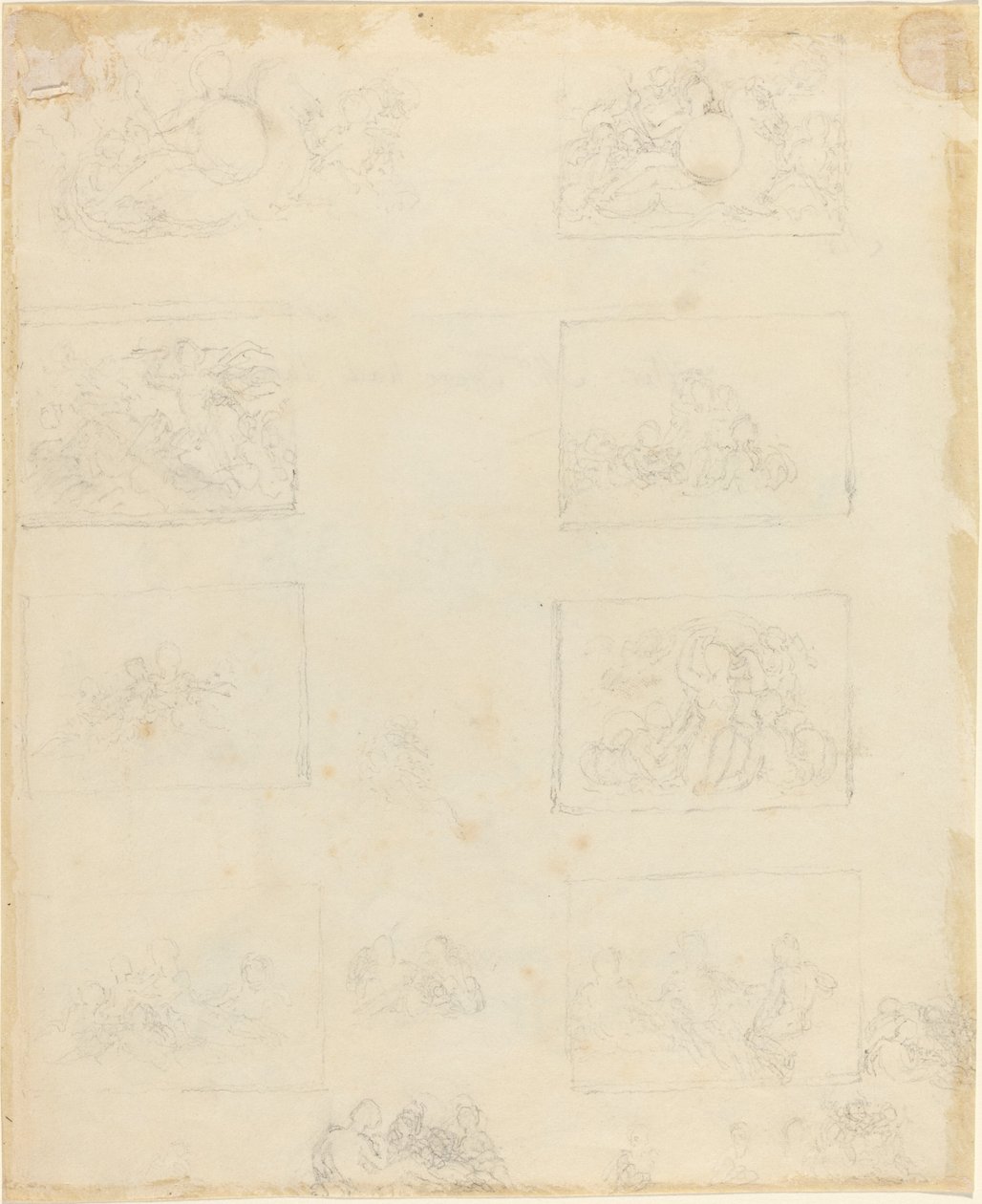 Folha de Estudos [reto e verso] de John Flaxman