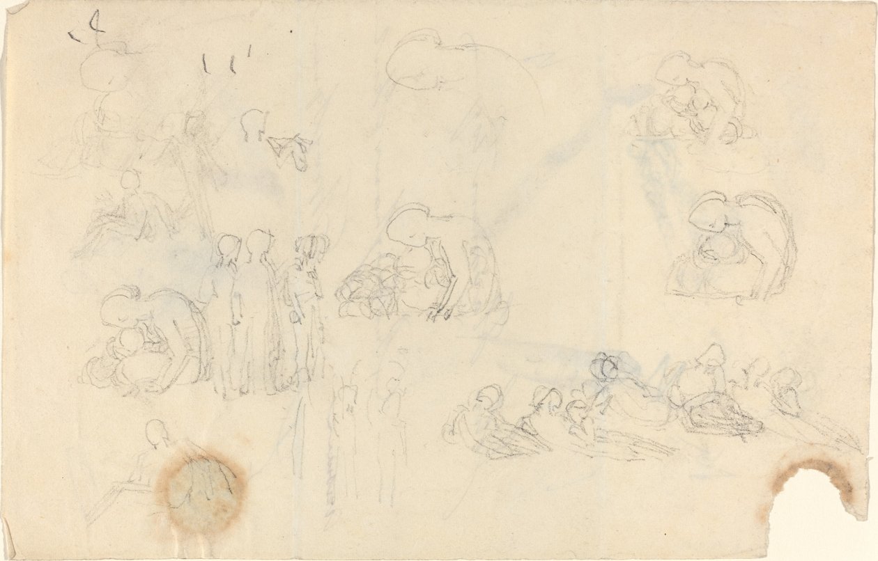 Folha de Estudos [reto e verso] de John Flaxman