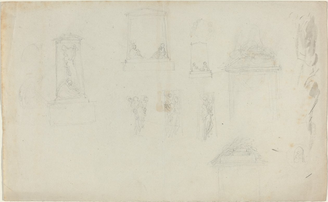 Estudos para um monumento de John Flaxman